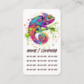 Chameleon Paint Vlekken Waterverf Style Visitekaartje (Voorkant)