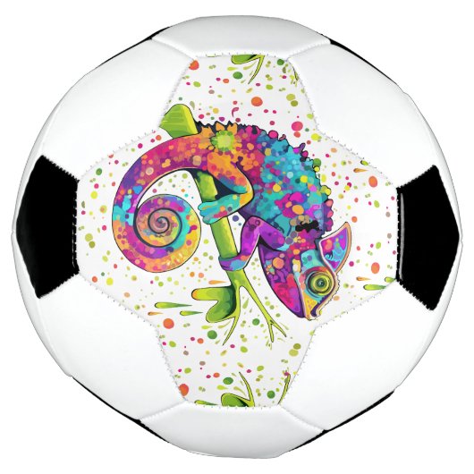 Chameleon Paint Vlekken Waterverf Style Voetbal (Gedraaid)