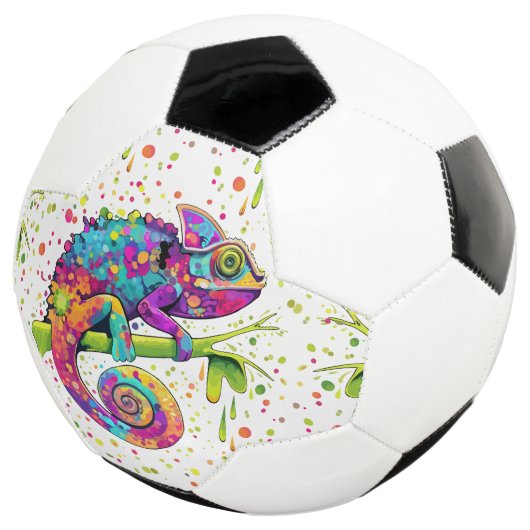 Chameleon Paint Vlekken Waterverf Style Voetbal (Drie kwart)