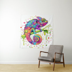 Chameleon Paint Vlekken Waterverf Style Wandkleed