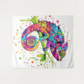 Chameleon Paint Vlekken Waterverf Style Wandkleed (Voorkant (horizontaal))
