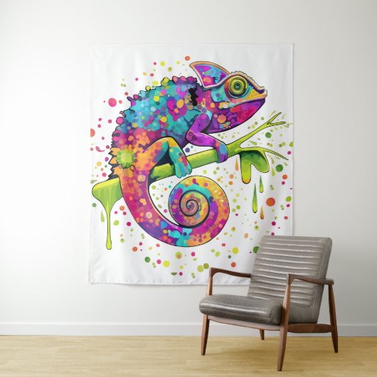 Chameleon Paint Vlekken Waterverf Style Wandkleed (In situ)