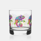 Chameleon Paint Vlekken Waterverf Style Whisky Glas (Links)