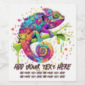 Chameleon Paint Vlekken Waterverf Style Wijn Etiket (Enkel label)