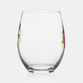 Chameleon Paint Vlekken Waterverf Style Wijnglas Zonder Voet (Links)