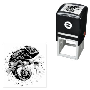 Chameleon Paint Vlekken Waterverf Style Zelfinktende Stempel