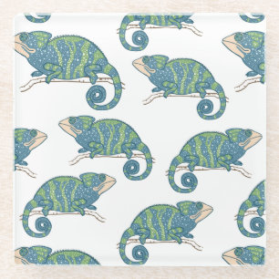 Chameleon Pattern Glazen Onderzetter