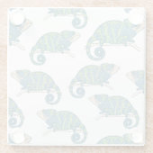 Chameleon Pattern Glazen Onderzetter (Achterkant)