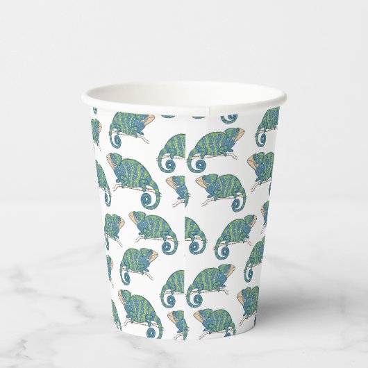 Chameleon Pattern Papieren Bekers (Rechts)