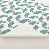 Chameleon Pattern Sherpa Deken (3/4)