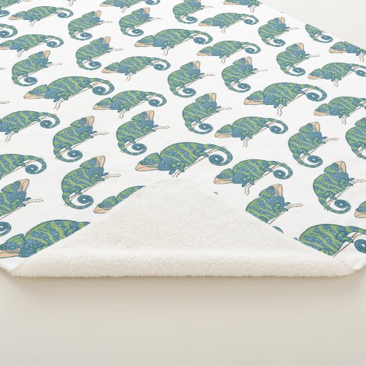 Chameleon Pattern Sherpa Deken (3/4)