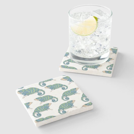 Chameleon Pattern Stenen Onderzetter (Zijkant)