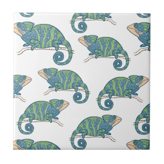 Chameleon Pattern Tegeltje (Voorkant)