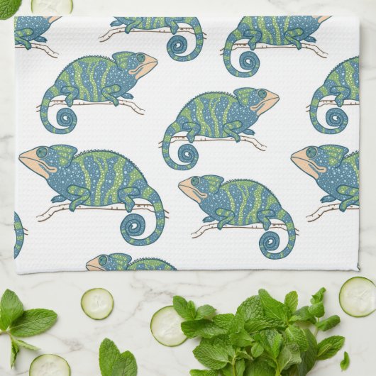 Chameleon Pattern Theedoek (Gevouwen)