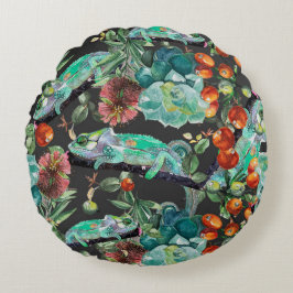 Chameleon Pillow Rond Kussen