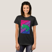 Chameleon Pride Bisexual Flag LGBTQ Proud Ally Pri T-shirt (Voorkant volledig)