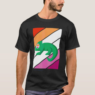 Chameleon Pride Lesbische Vlag Lgbtq Trots Ally Pr T-shirt