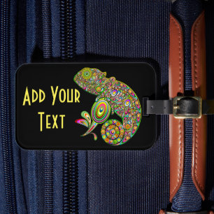 Chameleon Psychedelic Fantasy Bagagelabel