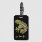 Chameleon Psychedelic Fantasy Bagagelabel (Voorkant (verticaal))