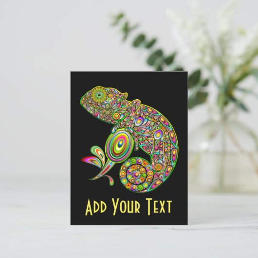 Chameleon Psychedelic Fantasy Briefkaart (Staand voorkant)