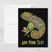 Chameleon Psychedelic Fantasy Briefkaart (Voorkant / Achterkant)