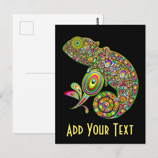 Chameleon Psychedelic Fantasy Briefkaart (Voorkant / Achterkant)