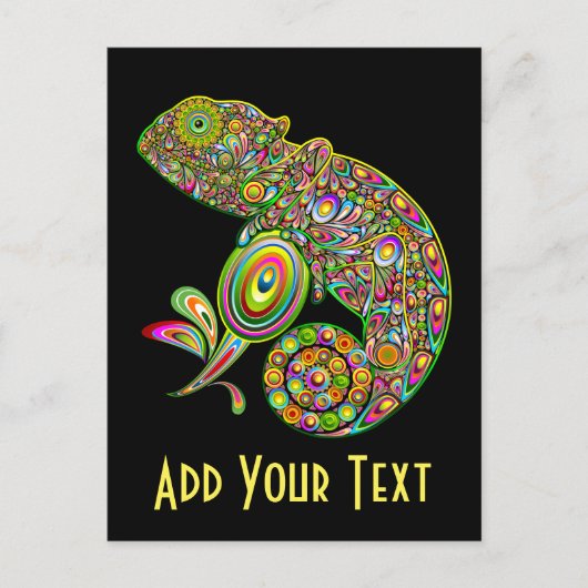 Chameleon Psychedelic Fantasy Briefkaart (Voorkant)