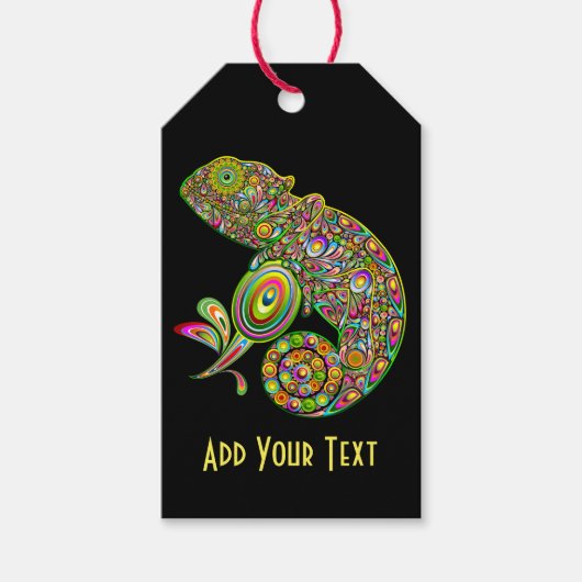 Chameleon Psychedelic Fantasy Cadeaulabel (Voorkant)