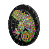 Chameleon Psychedelic Fantasy Dartbord (Voorkant Rechts)