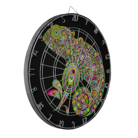 Chameleon Psychedelic Fantasy Dartbord (Voorkant Links)