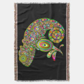 Chameleon Psychedelic Fantasy Deken (Voorkant Verticaal)