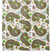 Chameleon Psychedelic Fantasy Douchegordijn (Voorkant)