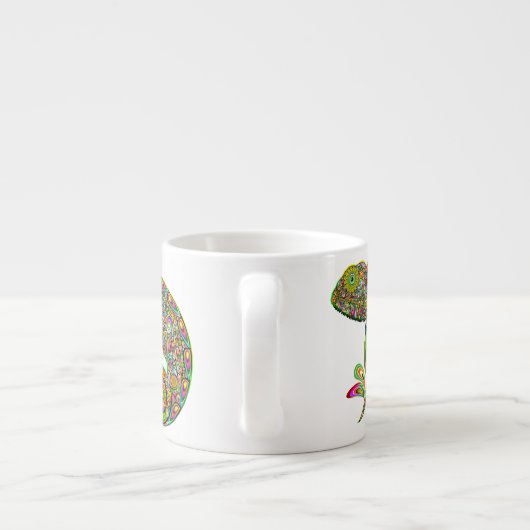 Chameleon Psychedelic Fantasy Espresso Kop (Achterkant)