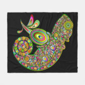 Chameleon Psychedelic Fantasy Fleece Deken (Voorkant (Horizontaal))