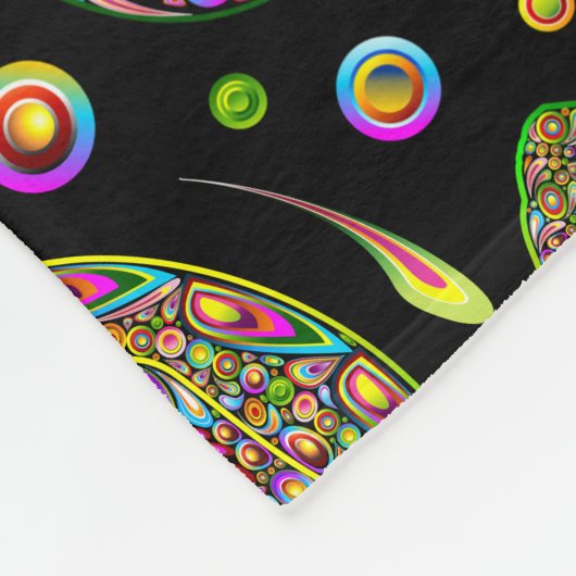 Chameleon Psychedelic Fantasy Fleece Deken (Hoek)