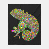 Chameleon Psychedelic Fantasy Fleece Deken (Voorkant)