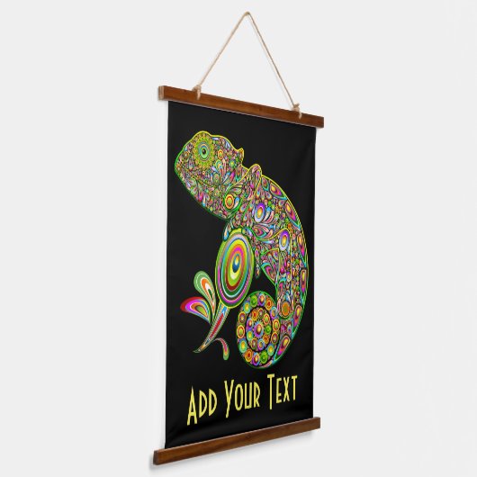 Chameleon Psychedelic Fantasy Hangend Wandkleed (Gebogen)