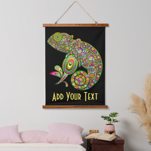Chameleon Psychedelic Fantasy Hangend Wandkleed (Slaapkamer)