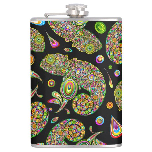 Chameleon Psychedelic Fantasy Heupfles (Voorkant)