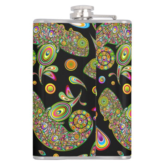 Chameleon Psychedelic Fantasy Heupfles (Achterkant)