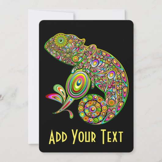 Chameleon Psychedelic Fantasy Kaart (Voorkant)