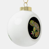 Chameleon Psychedelic Fantasy Keramische Bal Ornament (Links)