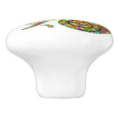 Chameleon Psychedelic Fantasy Keramische Knop (Zijkant)