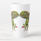 Chameleon Psychedelic Fantasy Latte Mok (Voorkant)