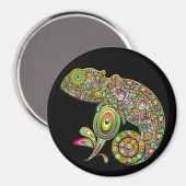 Chameleon Psychedelic Fantasy Magneet (Voorkant / Achterkant)