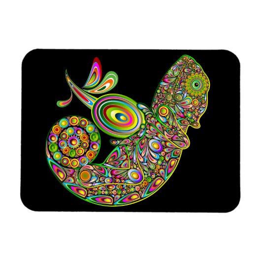 Chameleon Psychedelic Fantasy Magneet (Horizontaal)