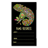 Chameleon Psychedelic Fantasy Magnetisch Visitekaartje (Voorkant Verticaal)