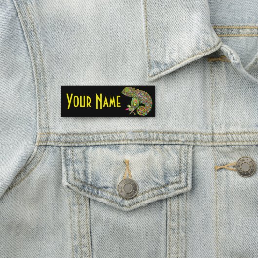 Chameleon Psychedelic Fantasy Naamplaatje (In situ)