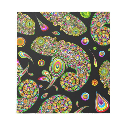 Chameleon Psychedelic Fantasy Notitieblok (Voorkant)