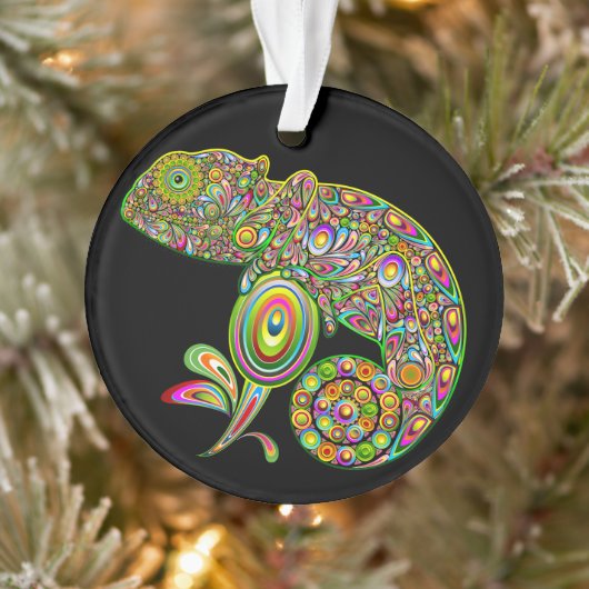 Chameleon Psychedelic Fantasy Ornament (Boom)